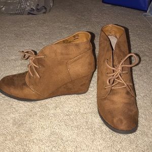 Suede brown booties